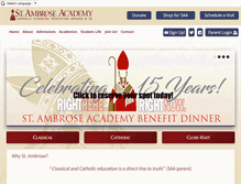 Tablet Screenshot of ambroseacademy.org